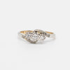 Art Deco Twist Trilogy Ring