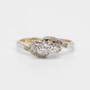 Art Deco Twist Trilogy Ring