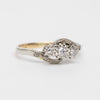 Art Deco Twist Trilogy Ring