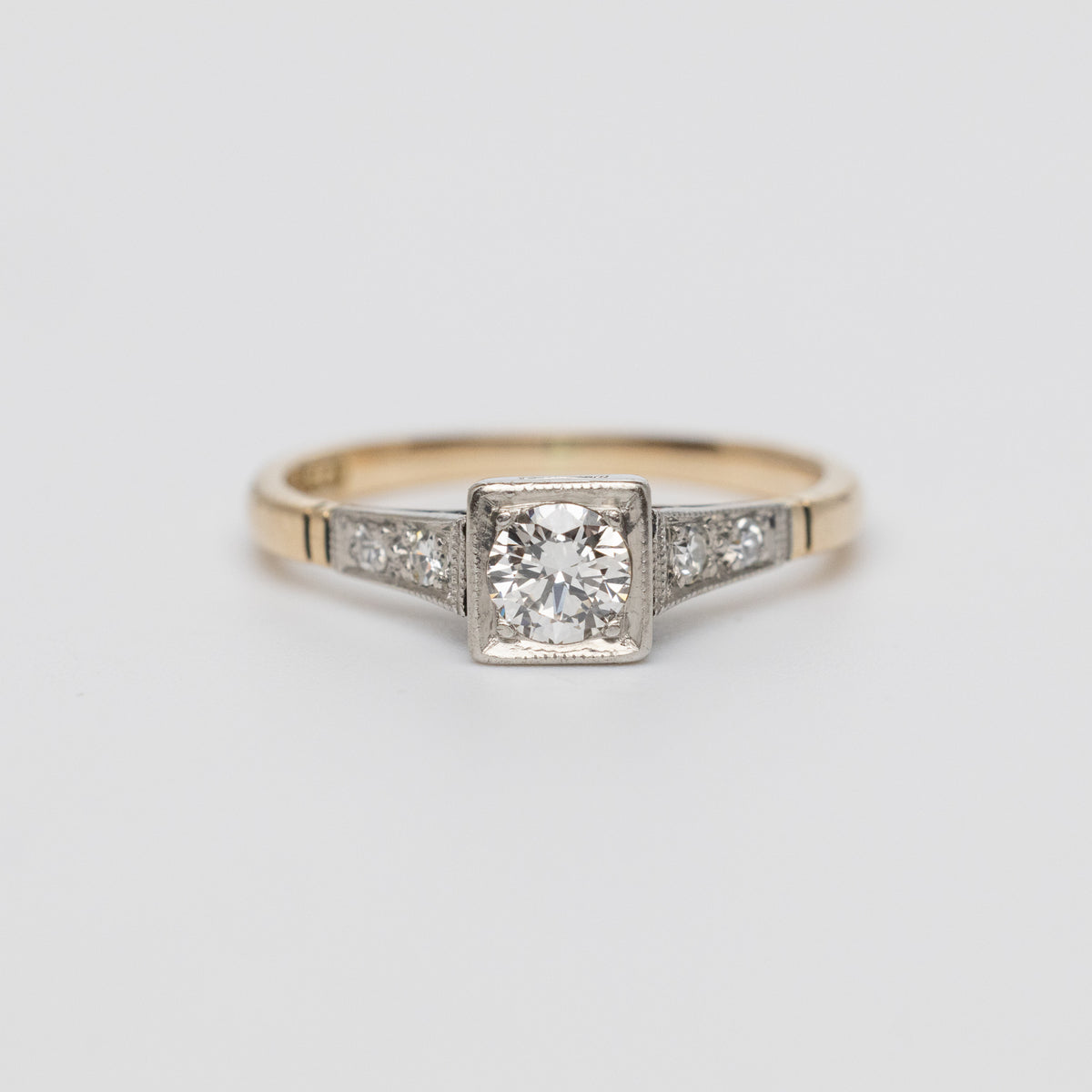 Art Deco Diamond Gold And Platinum Ring