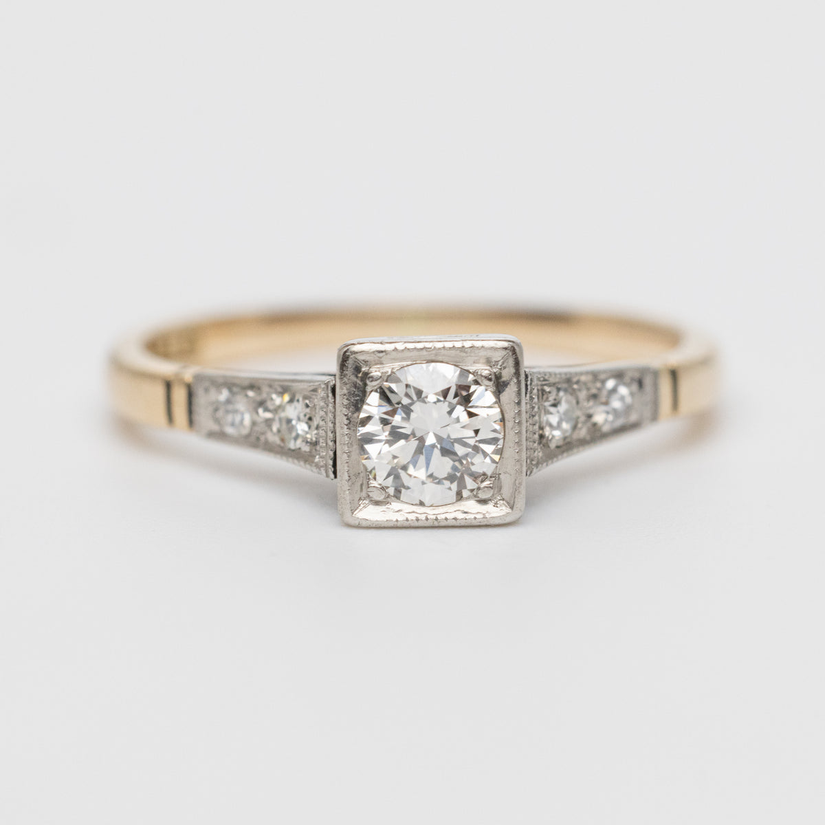 Art Deco Diamond Gold And Platinum Ring