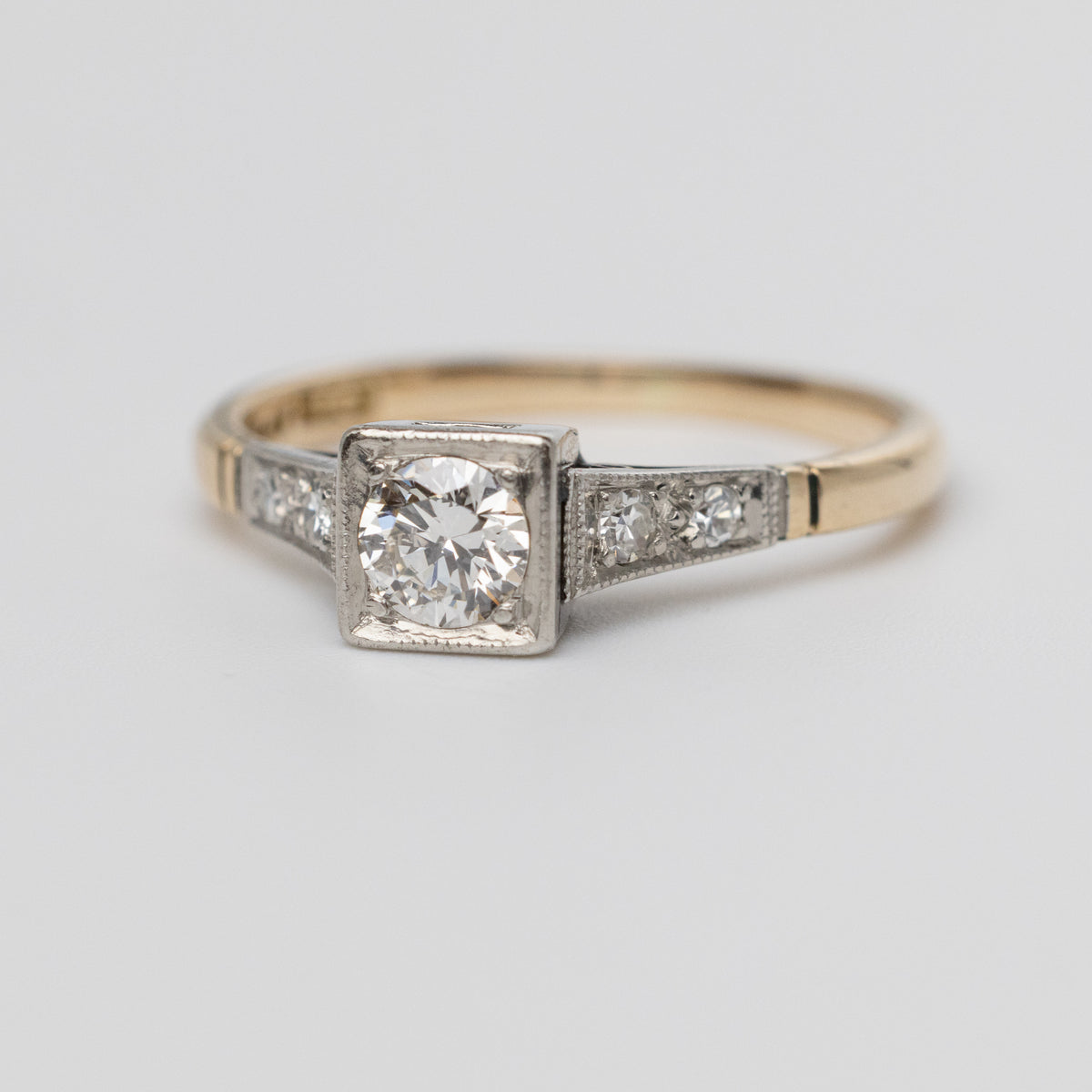 Art Deco Diamond Gold And Platinum Ring