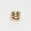 Vintage Ruby And Diamond Snake Ring