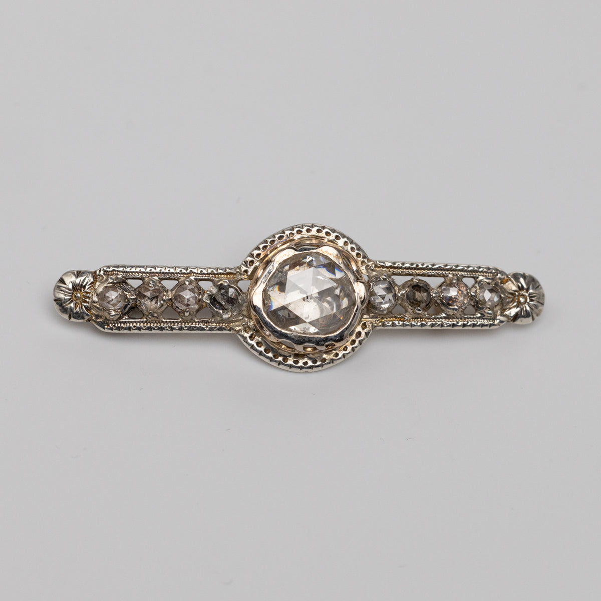 Antique Rose-Cut Diamond Brooch