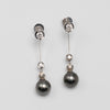 Tahitian Pearl And Diamond Earrings