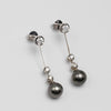 Tahitian Pearl And Diamond Earrings