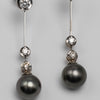 Tahitian Pearl And Diamond Earrings