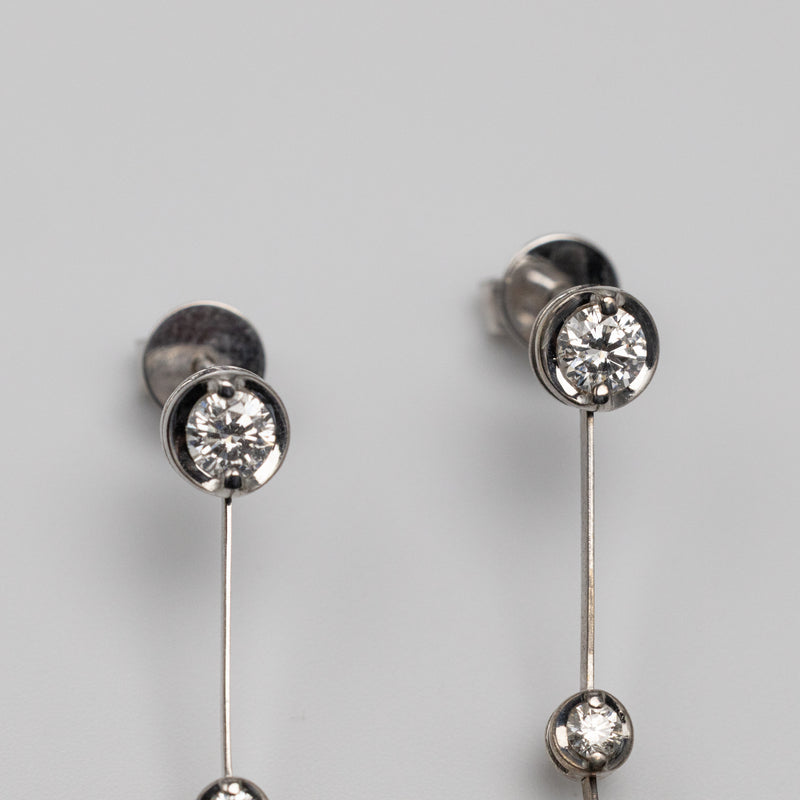 Tahitian Pearl And Diamond Earrings