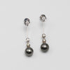 Tahitian Pearl And Diamond Earrings