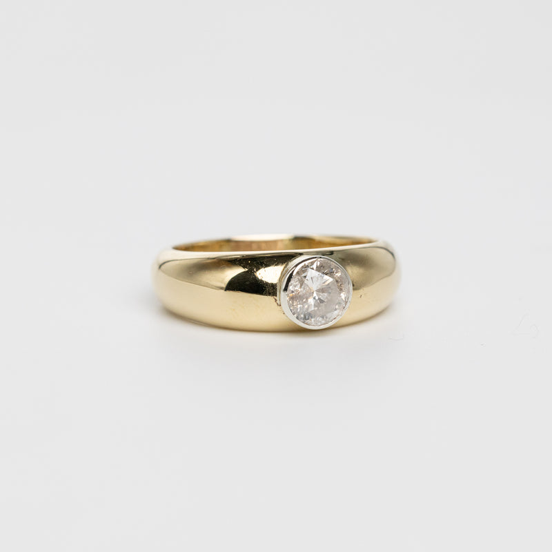 Bezel Set 1 Carat Diamond Ring
