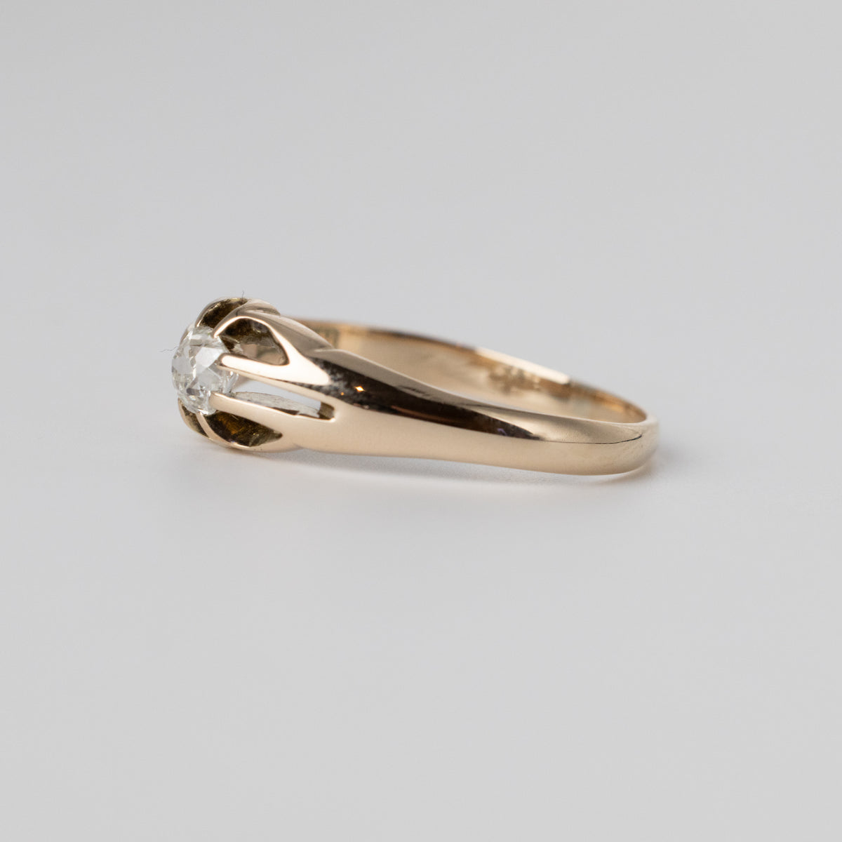 Diamond Signet Ring Left Side