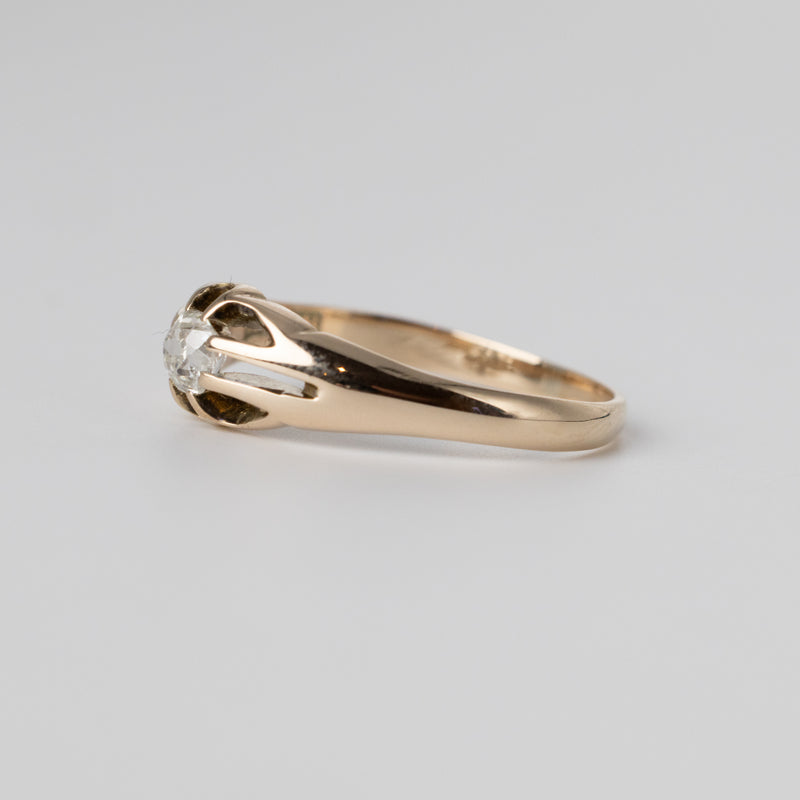 Diamond Signet Ring Left Side